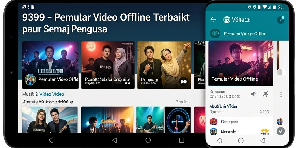 Screenshot antarmuka aplikasi 9399 Pemutar Video Offline yang intuitif.