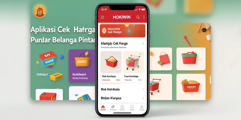 Tampilan antarmuka HOKIWIN untuk cek harga produk yang informatif.