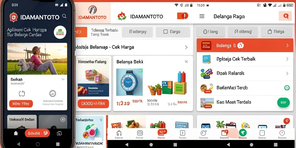 Tampilan antarmuka aplikasi Cek Harga IDAMANTOTO yang user-friendly.