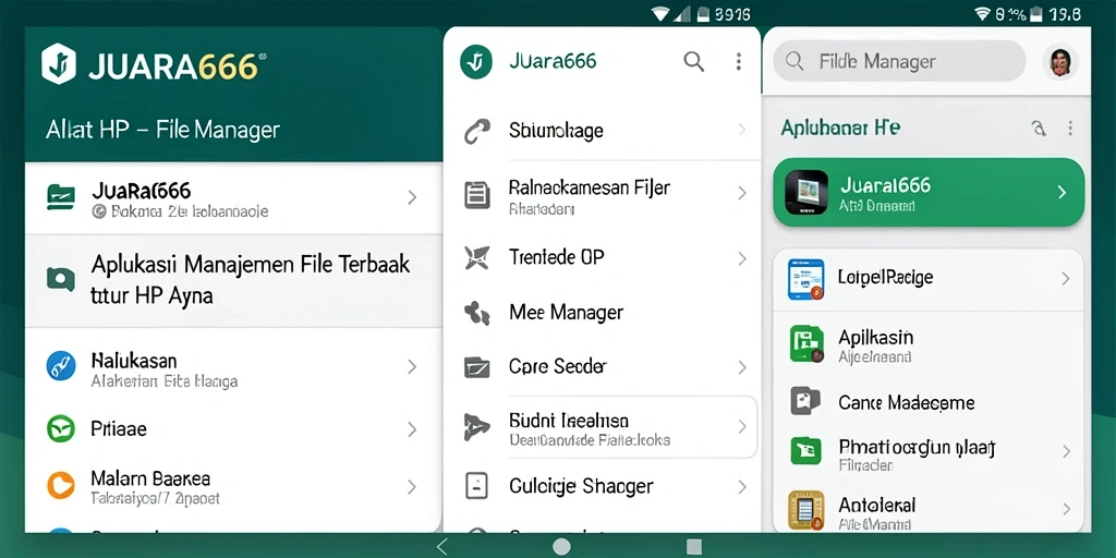 Antarmuka JUARA666 yang bersih dan fungsional sebagai File Manager.