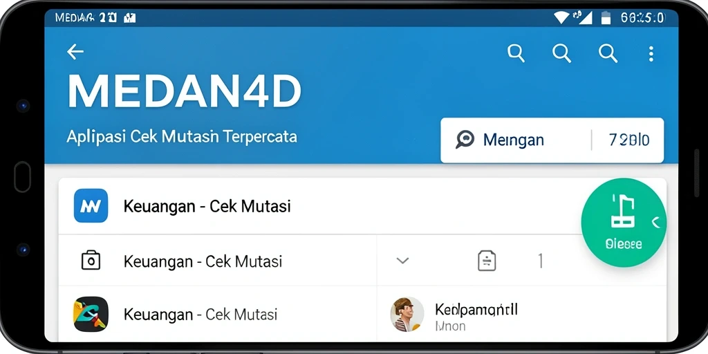 Antarmuka aplikasi MEDAN4D yang jelas untuk Cek Mutasi.